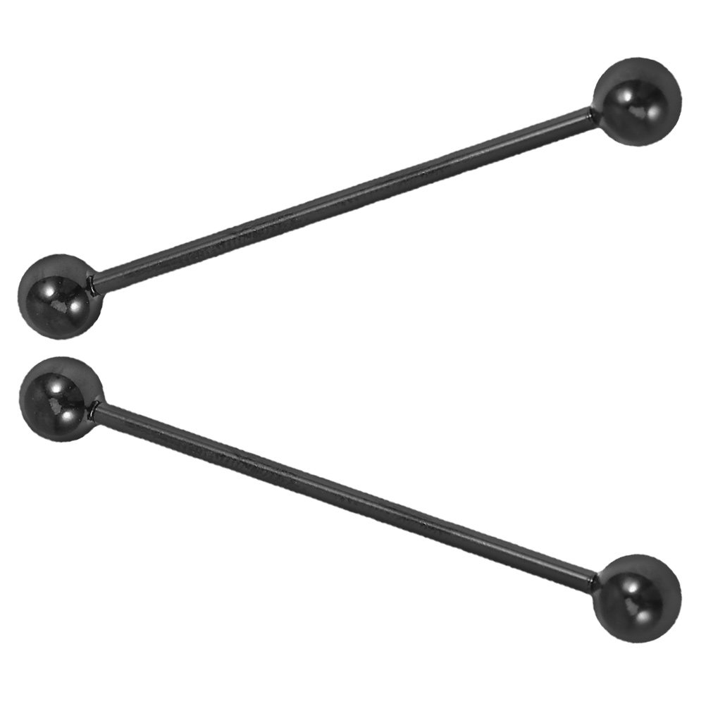 Industrial Barbell Long - 2Pcs Ear Cartilage Piercing Stainless Steel