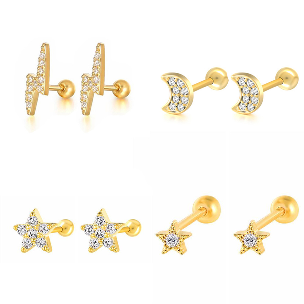 Helix Cartilage Ring - Trăng Sao Sụn Bông Tai Nữ