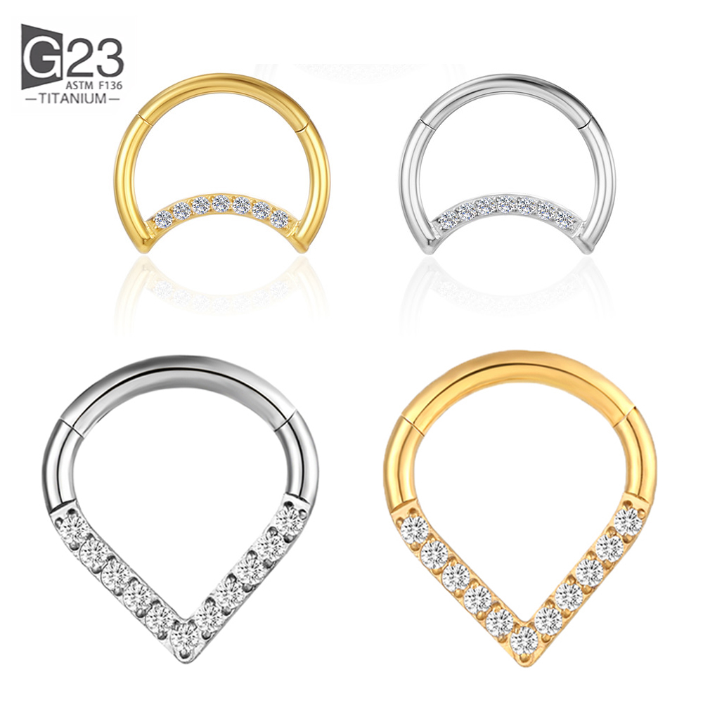 Helix Cartilage Ring - F136 Titan Móc Giọt Lệ Phân