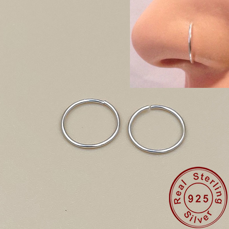 Helix Cartilage Ring - 925 Mũi Bạc Vòng Môi Nhẫn