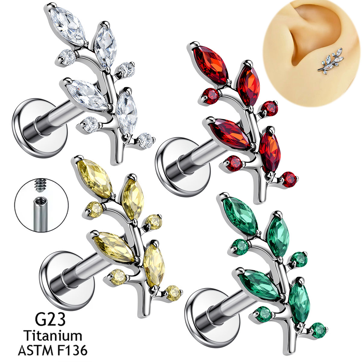Body Jewelry Implant Grade - New Implant Grade ASTM F136 Titanium