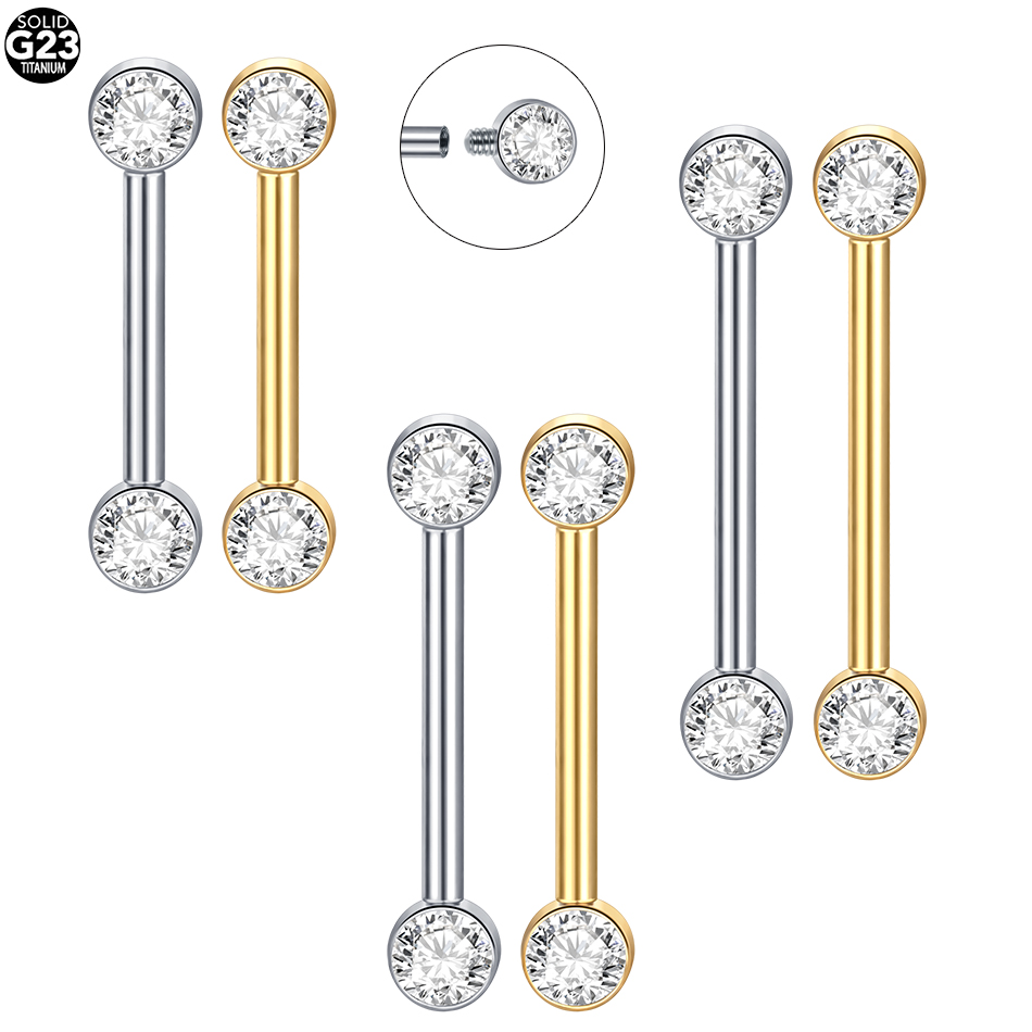 Body Jewelry Implant Grade - 1/5Pcs Implant Grade Titanium Piercing Nipple