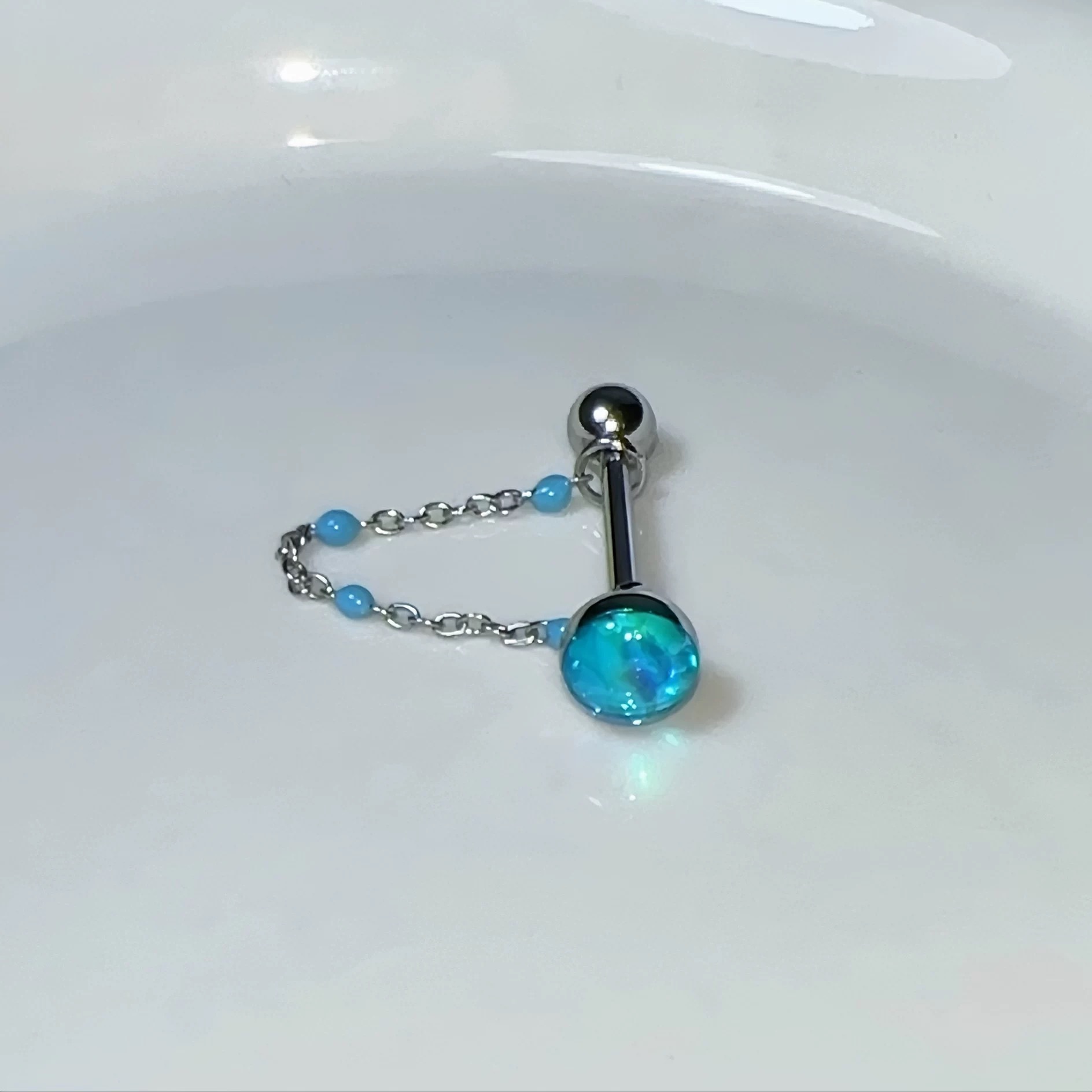 1Pc High-Quality Trendy Blue G - đánh giá và giá Body Piercing Quality Jewelry