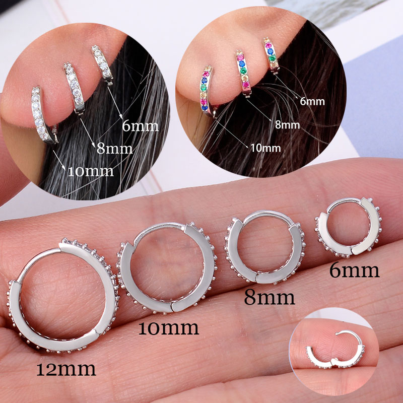Cầu Vồng CZ Huggies Đôi Khuyên - đánh giá và giá Helix Cartilage Ring