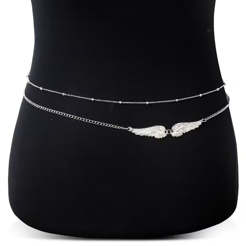 Gift Elegant Double Layer Wing - đánh giá và giá Body Jewelry Waist Chains