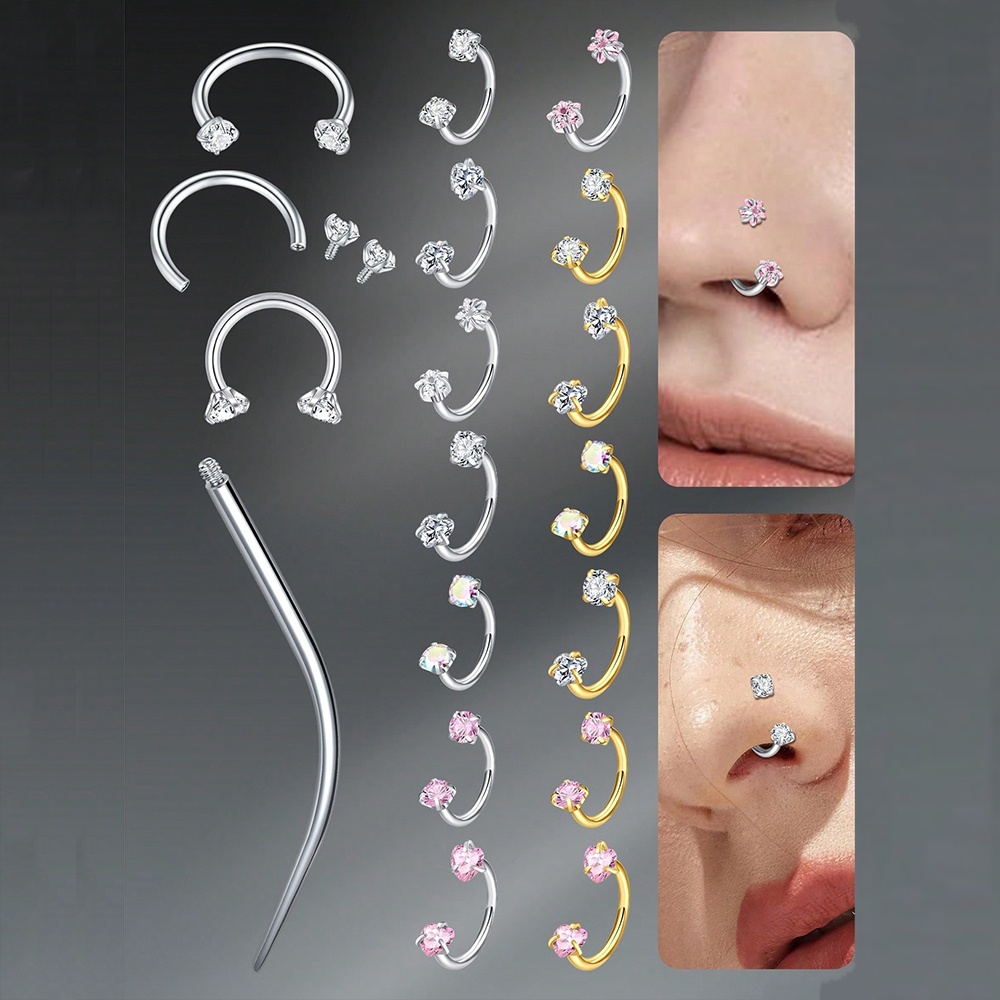 Septum Rings Piercing Stainles - đánh giá và giá Helix Cartilage Ring