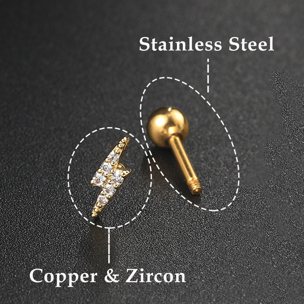 Trăng Sao Sụn Bông Tai Nữ Thời - đánh giá và giá Helix Cartilage Ring