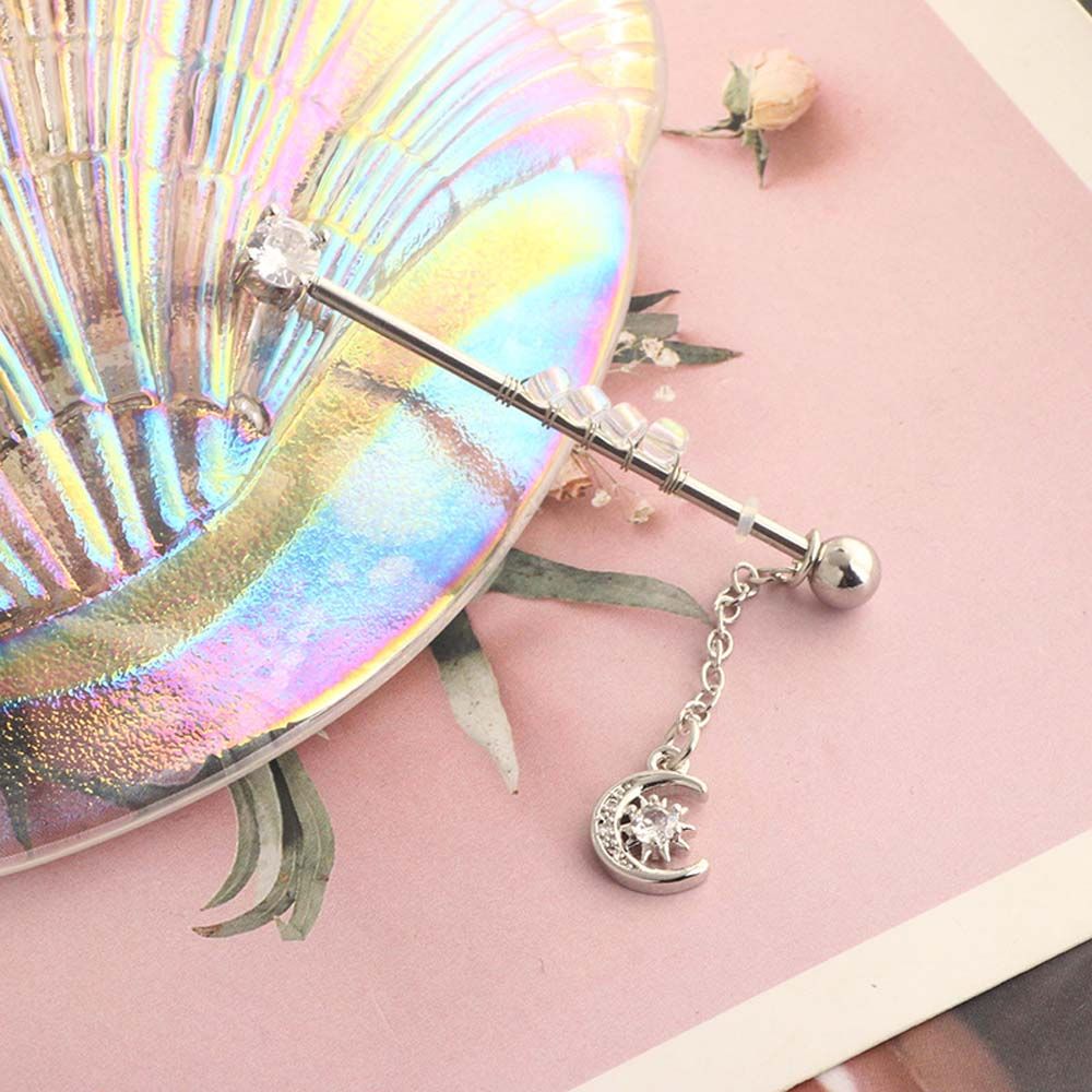 Jewelry Girls Gift Punk Style  - đánh giá và giá Industrial Barbell Long