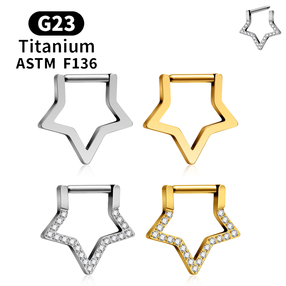 ASTM F136 G23 Titanium Geometr - đánh giá và giá Helix Cartilage Ring
