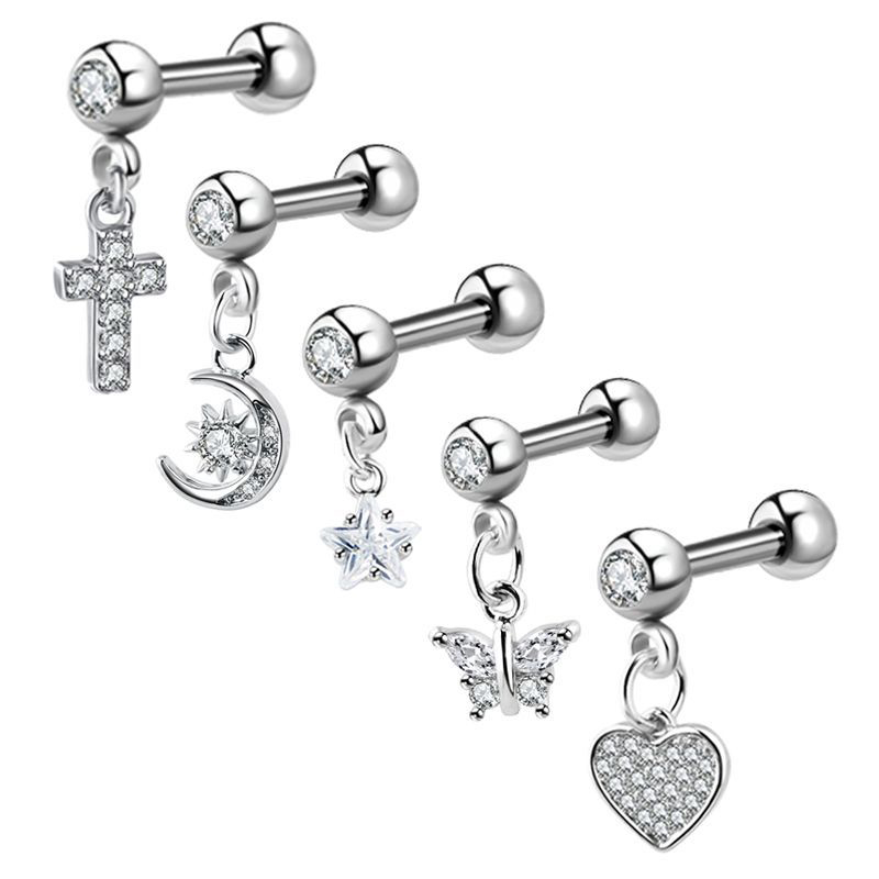 (.) Zircon Earrings Helix Ear  - đánh giá và giá Helix Cartilage Ring