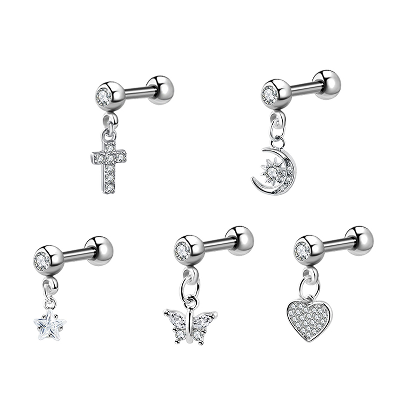 (.) Zircon Earrings Helix Ear  - đánh giá và giá Helix Cartilage Ring