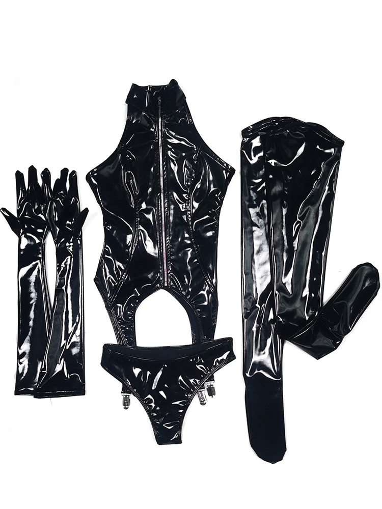 4 Cái/bộ Ướt Nhìn PVC Catsuit  - đánh giá và giá Body Jewelry Waterproof