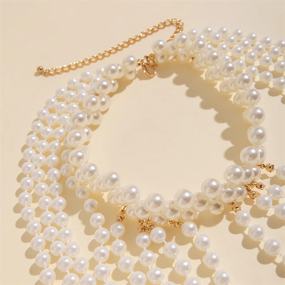 Bridal Tassel Imitation Pearl  - đánh giá và giá Body Jewelry Necklace