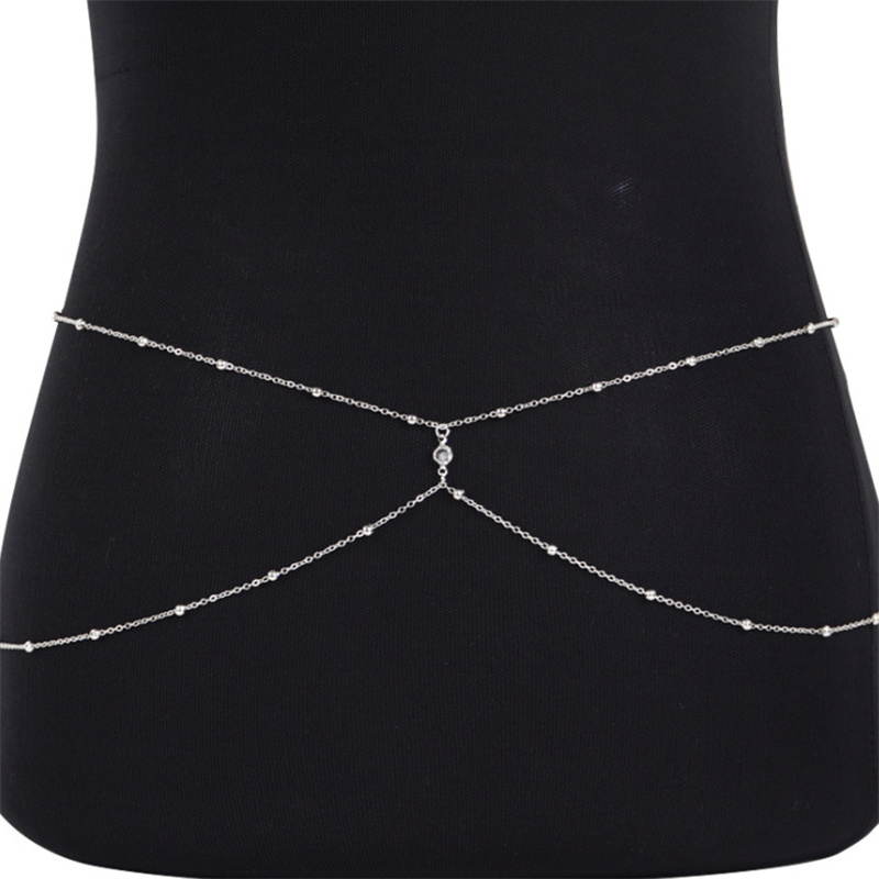 Clear Rhinestone Beaded Belly  - đánh giá và giá Body Jewelry Sale