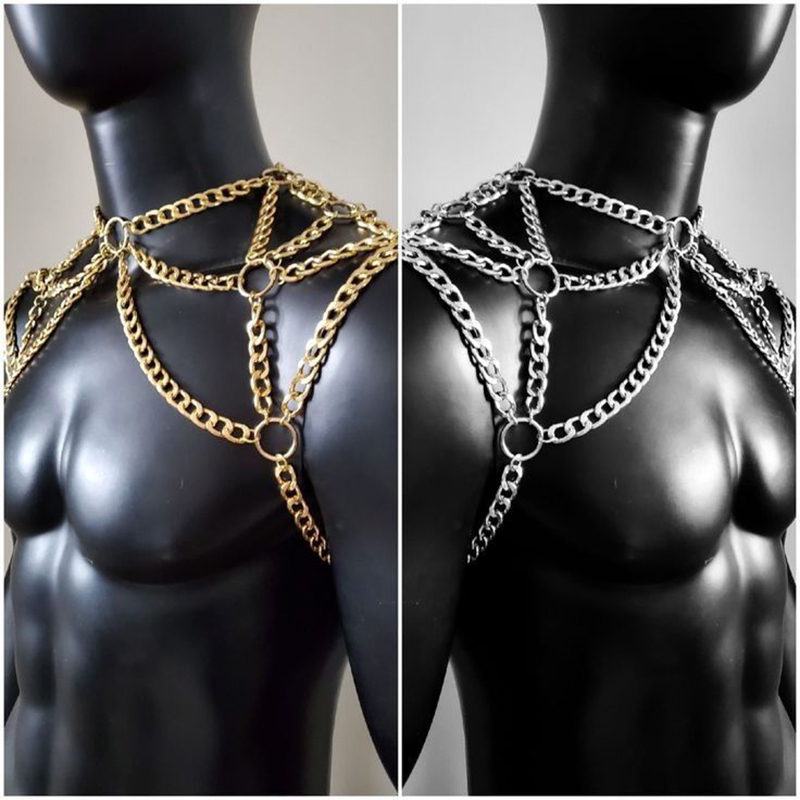 Punk Men Shoulder Body Chain B - đánh giá và giá Body Jewelry Necklace