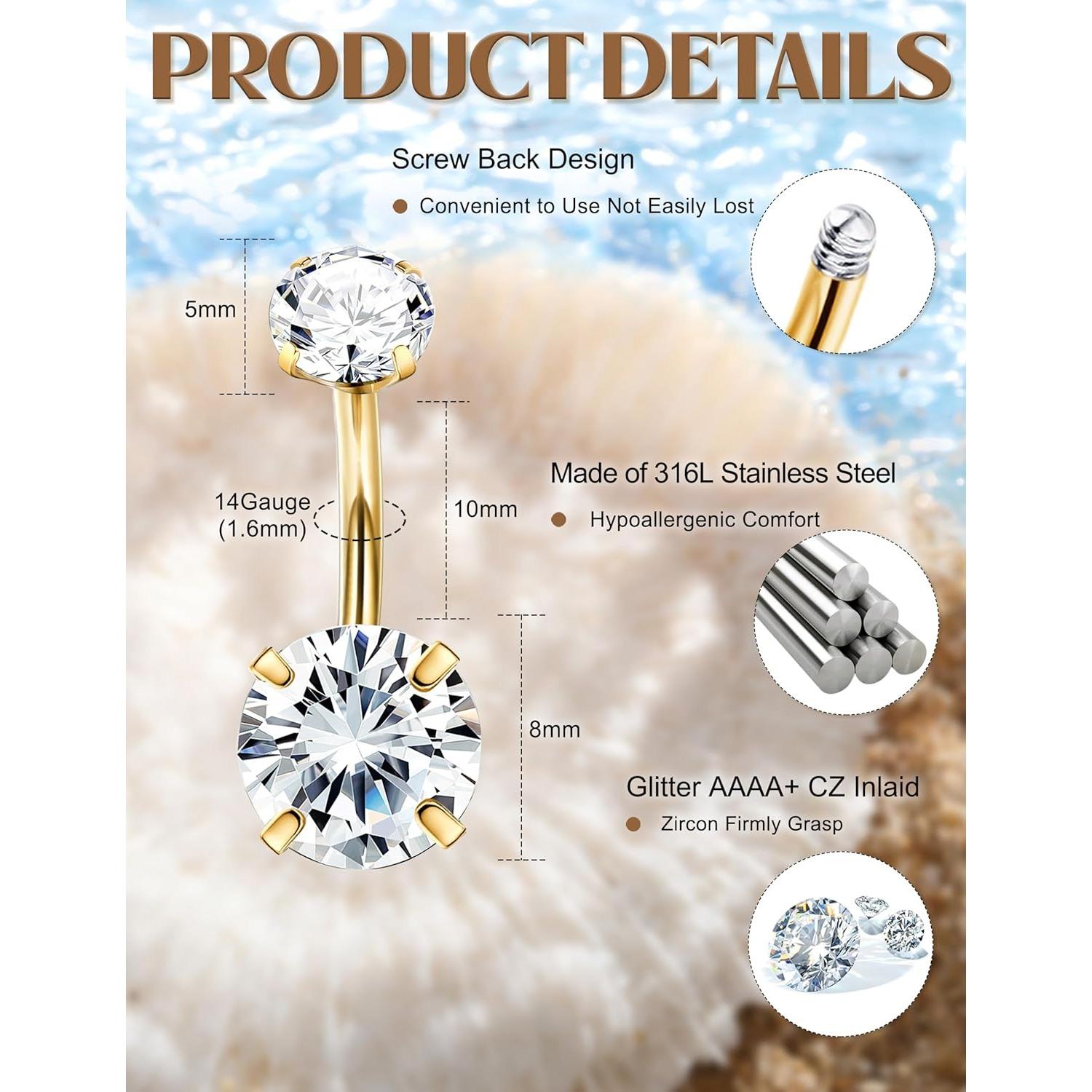 14G Standard Size Unisex Durab - đánh giá và giá Body Piercing Quality Jewelry