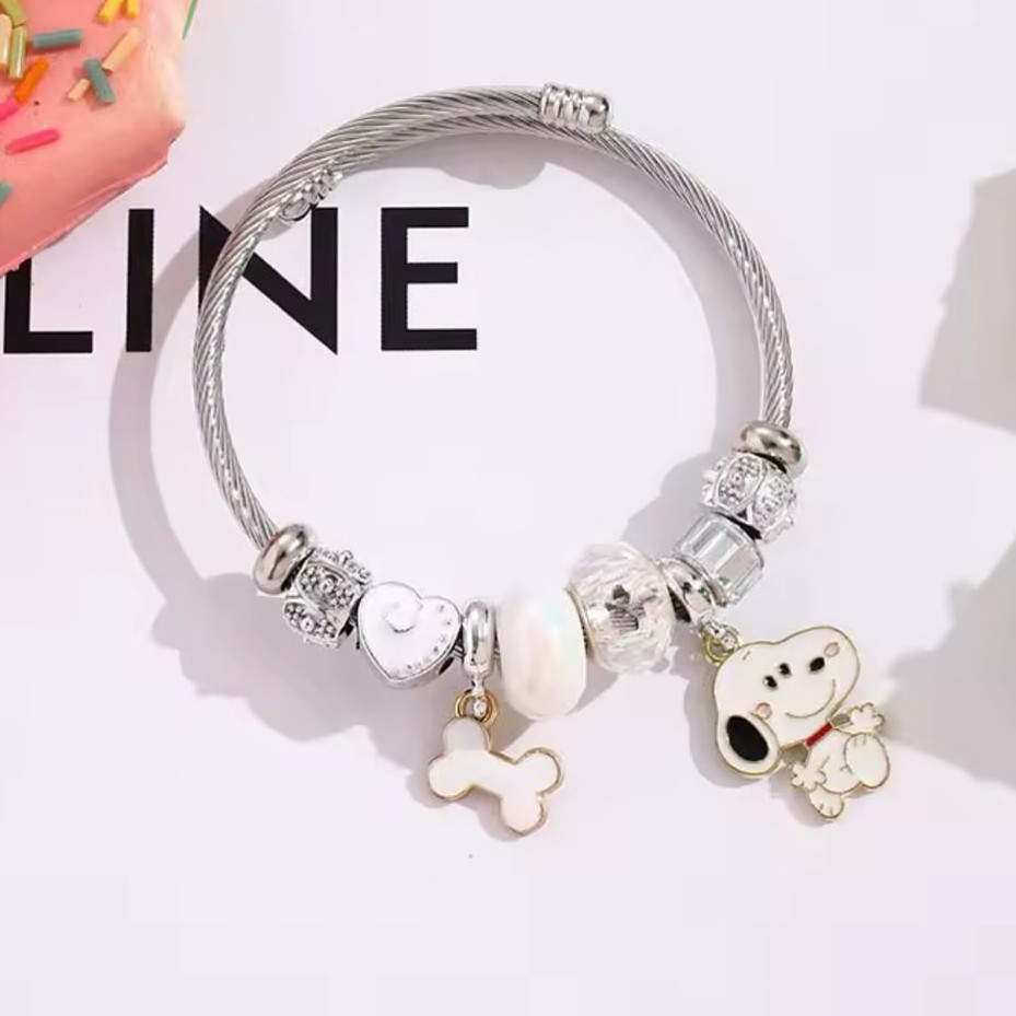Cute Cartoon Snoopy Bone Heart - đánh giá và giá Body Jewelry Unique
