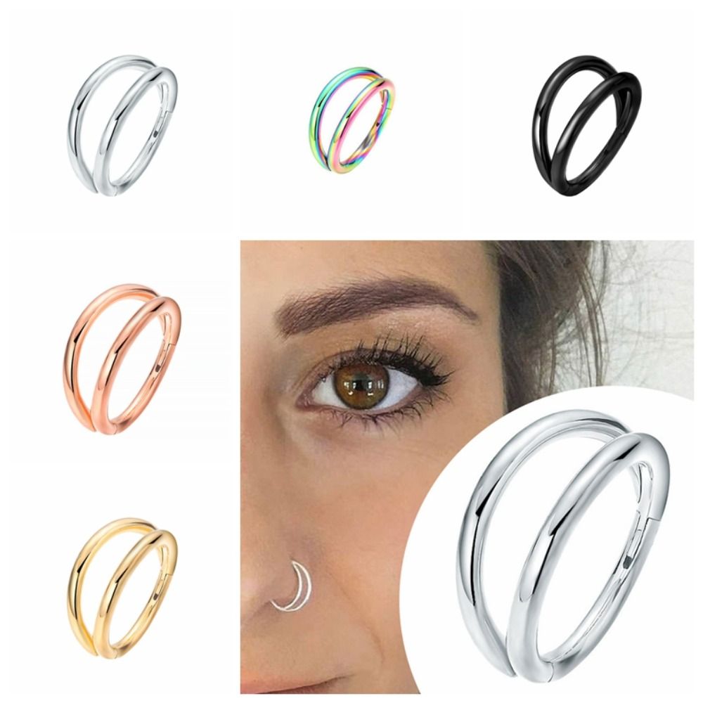 Creative Stainless Steel Doubl - đánh giá và giá Helix Cartilage Ring