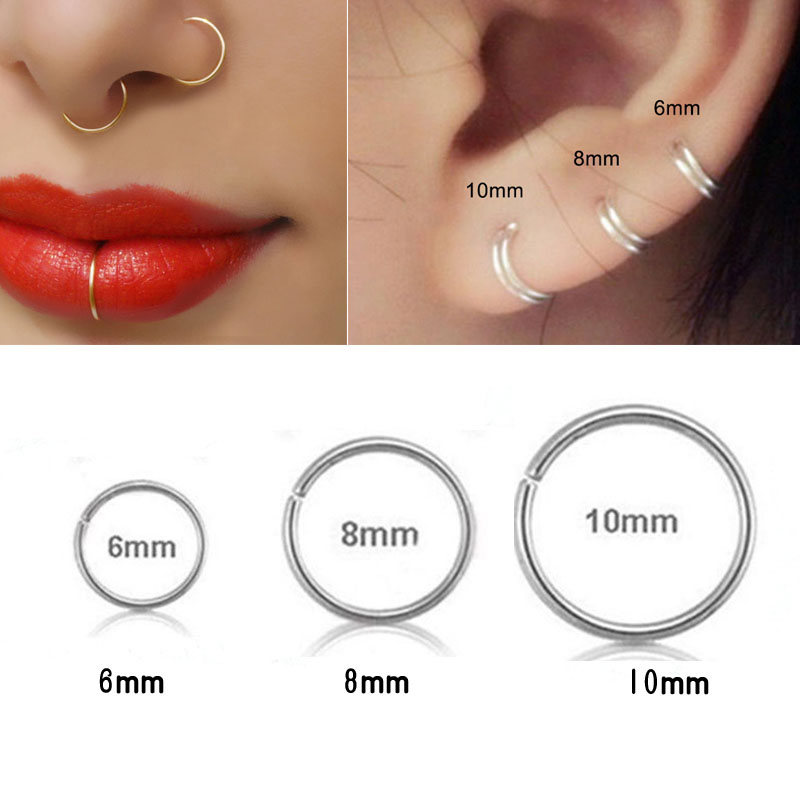 925 Mũi Bạc Vòng Môi Nhẫn Tran - đánh giá và giá Helix Cartilage Ring