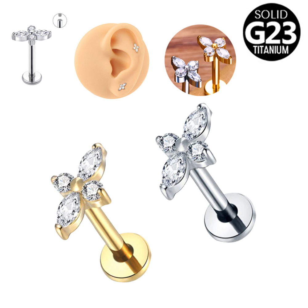 1PC G23 Titanium Labret Pierci - đánh giá và giá Helix Cartilage Ring