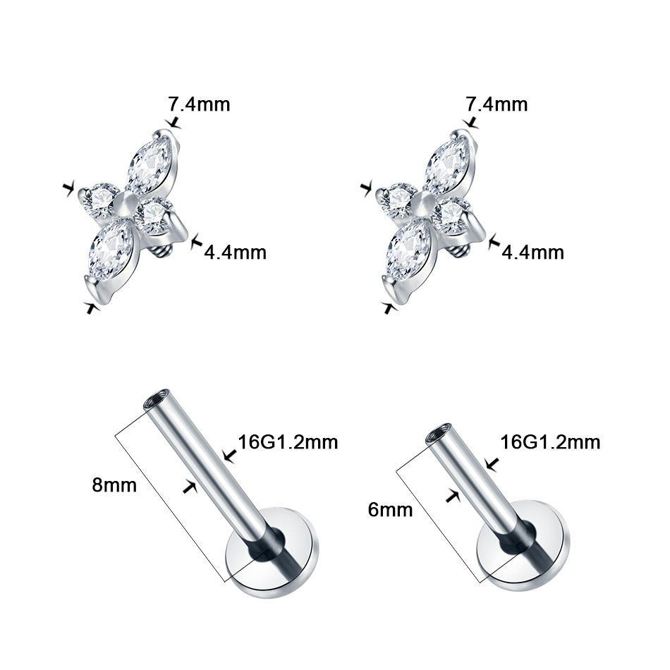 1PC G23 Titanium Labret Pierci - đánh giá và giá Helix Cartilage Ring