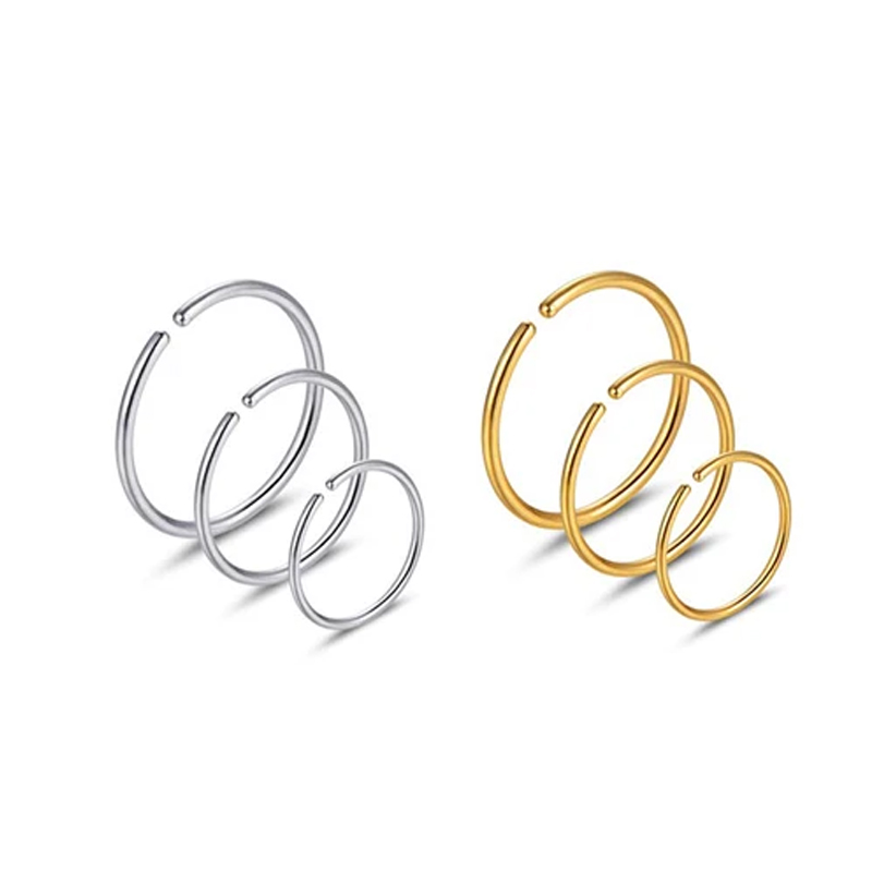 6pcs/lot Hypoallergenic Nose R - đánh giá và giá Helix Cartilage Ring