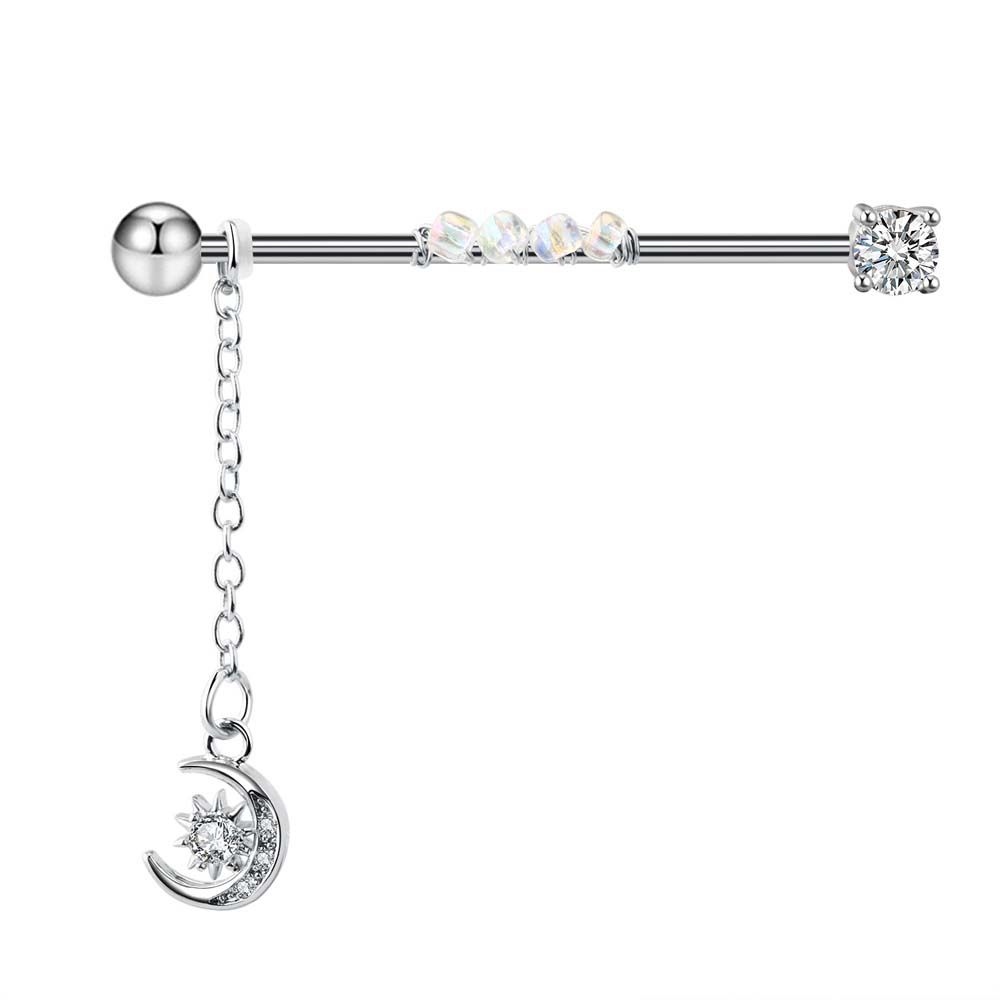Barbell Earrings Girls Gift Ar - đánh giá và giá Industrial Barbell Long