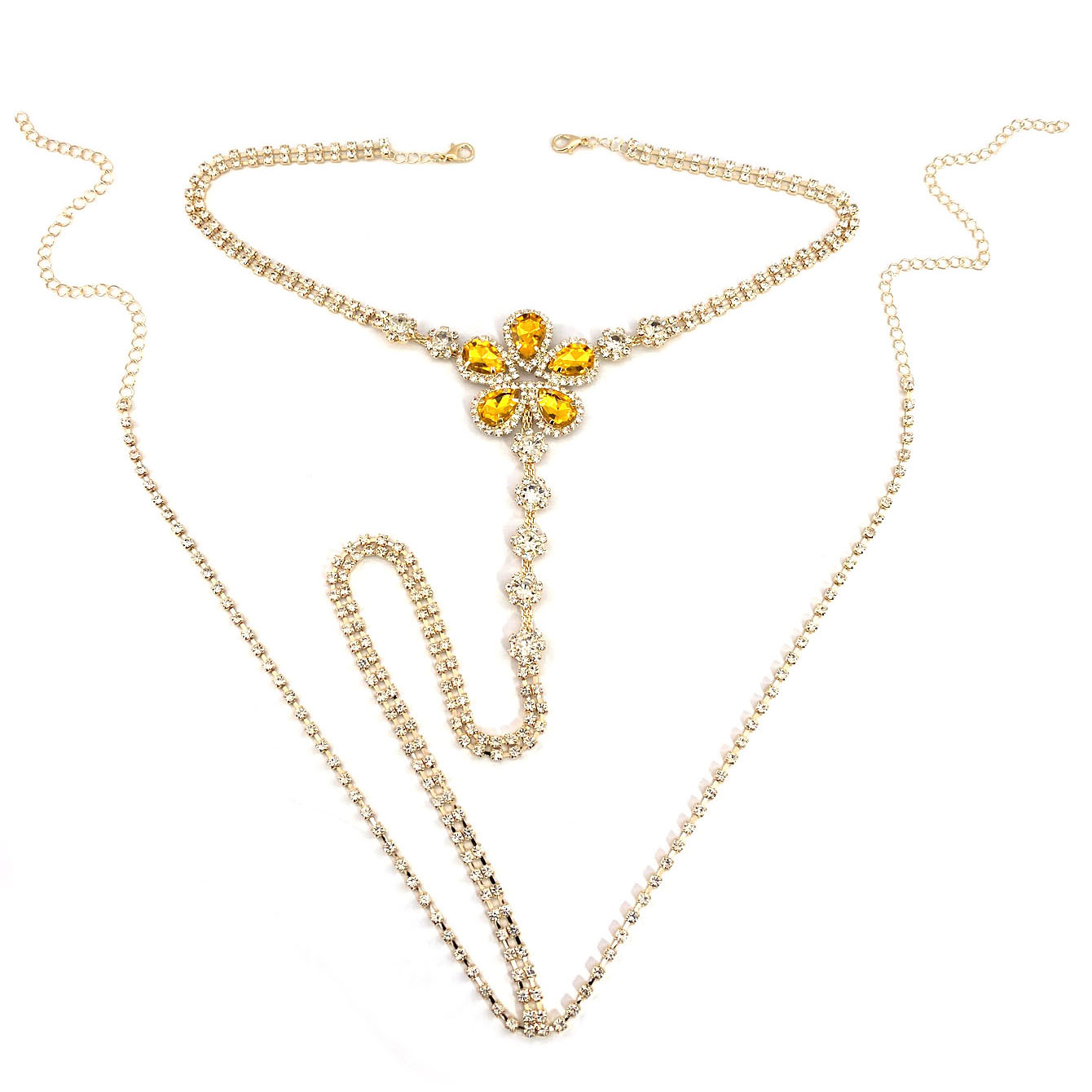 1pc Flower Shaped Sexy Rhinest - đánh giá và giá Body Jewelry Usa