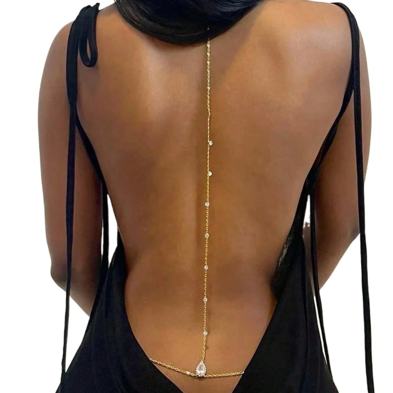 Bride Backless Rhinestone Wate - đánh giá và giá Body Jewelry Necklace