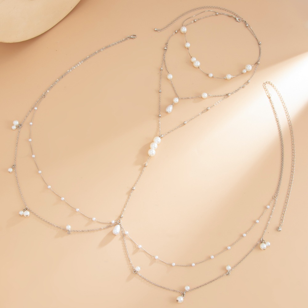 Multi Layer Imitation Pearl Ne - đánh giá và giá Body Jewelry Sale