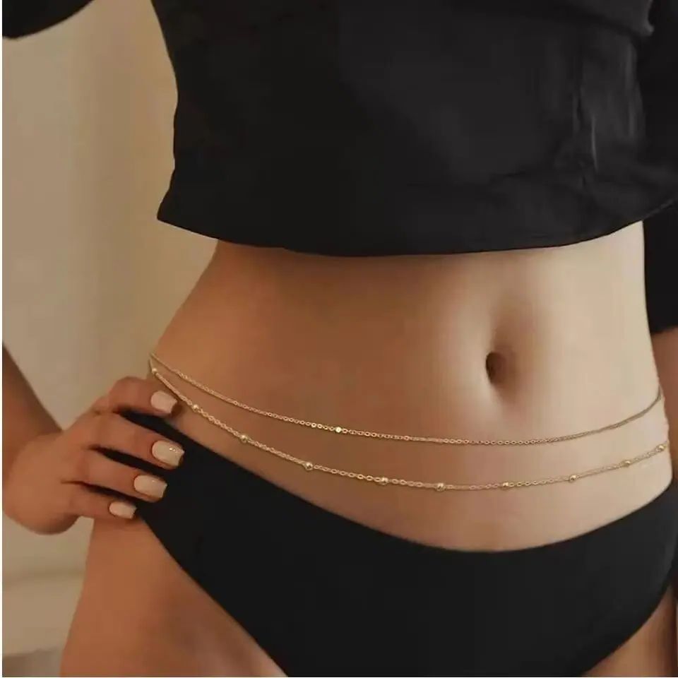 HipHop Double Layers Belly Cha - đánh giá và giá Body Jewelry Waist Chains